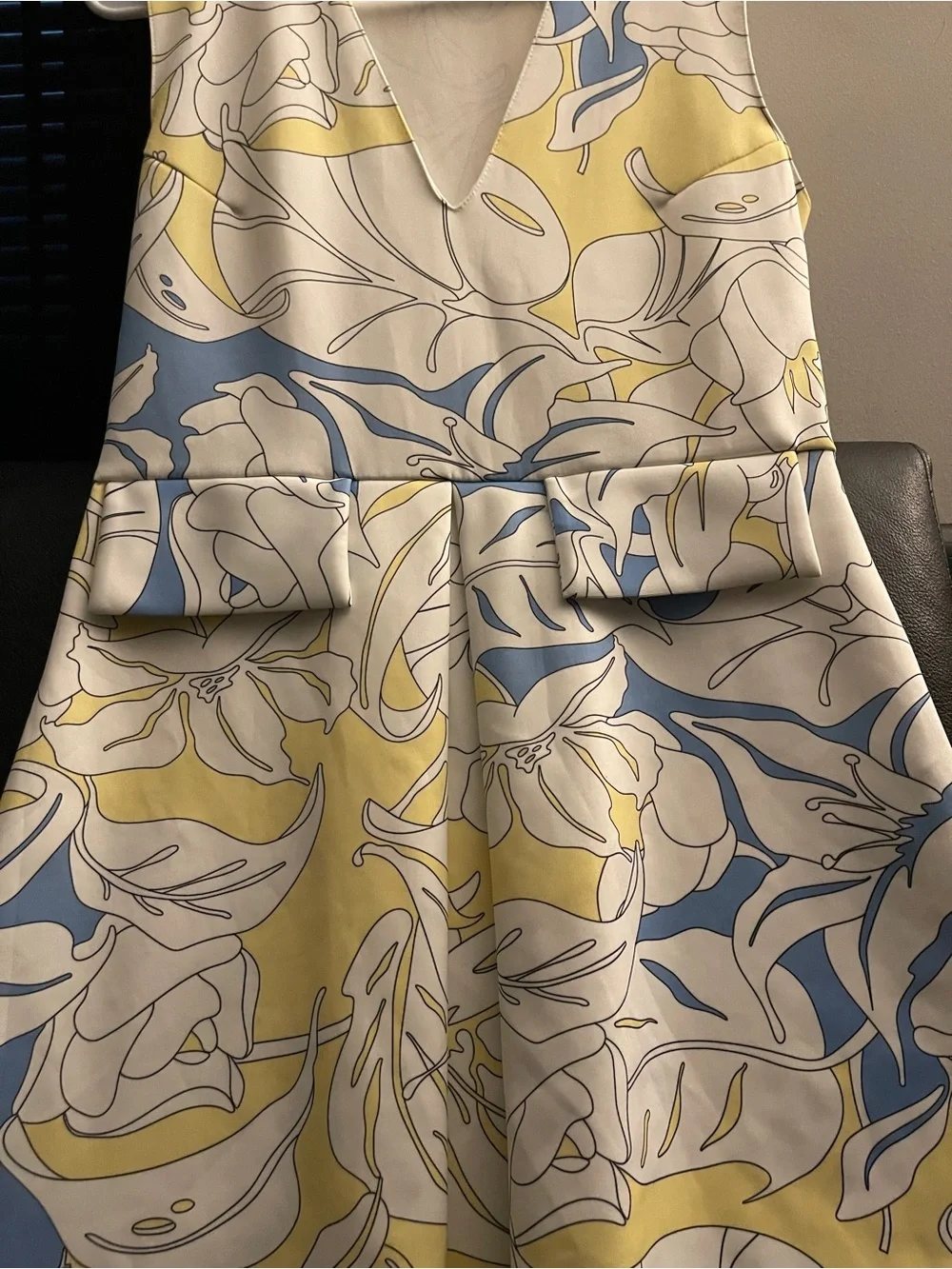 Zara Womens Multicolor Floral Scuba Tropical Leaf Stretch Dress Sz: L NWOT - Picture 5 of 14